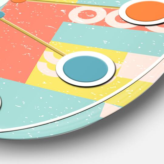 Designart 'Retro Abstract Design Iii Mid-Century Modern Wall Clock